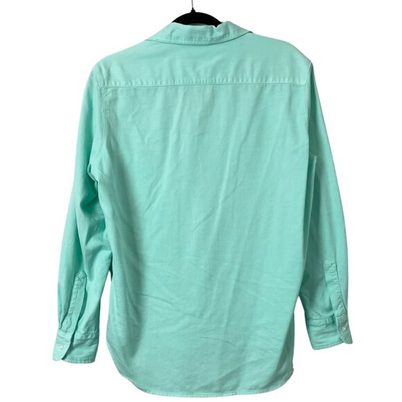 Frank & Eileen EILEEN Shirt Famous Denim Relaxed Button-Up Size XS Seafoam Green - Picture 3 of 11